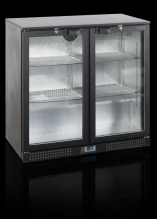 TEFCOLD BA21H Minibar prosklené křídlové dveře, černá 